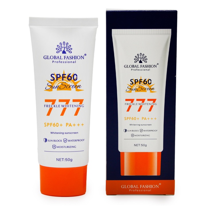 Crema de protectie solara, Global Fashion, SPF 60+ PA+++, 50 g