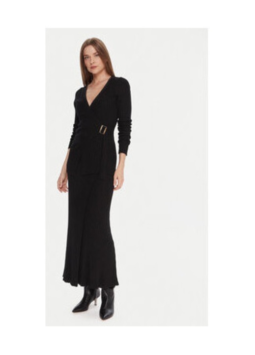 Fusta maxi, Kontatto, neagra, 35% poliamida, 30% viscoza, 30% lana, 5% casmir, One Size INTL