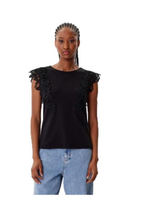 Tricou dama, Morgan, bumbac, negru, M INTL