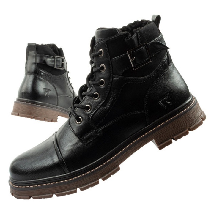 Ghete Chelsea Wrangler Ryland pentru barbati, ghete elegante cu izolatie la glezna, Negru