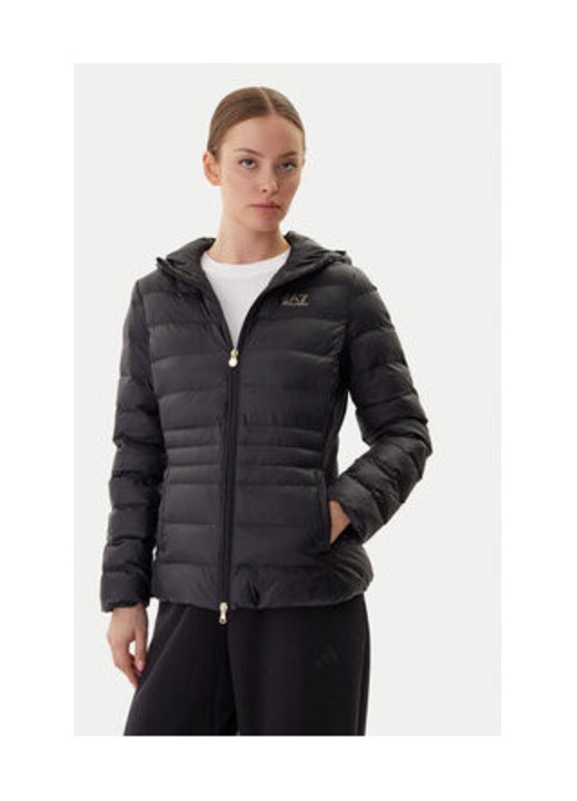 Geaca de iarna, Emporio Armani EA7, neagra, poliamida