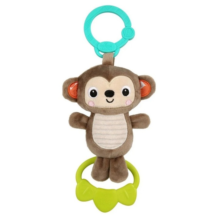 Tug Tunes Majom babakocsi plüssjáték, világosbarna, Bright Starts