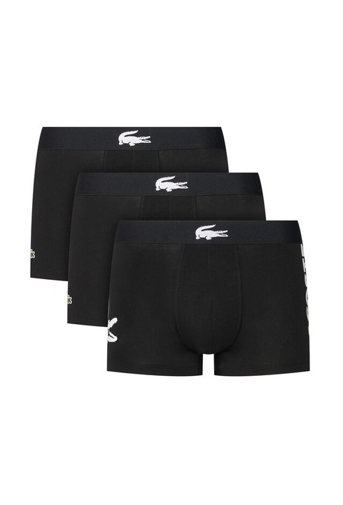 Boxeri bărbați Lacoste, set 3 perechi, negru, Negru