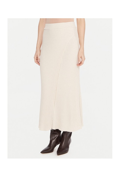 Fusta maxi Dama, Kontatto, ecru, 35% poliamida, 30% viscoza, 30% lana, 5% casmir, One Size INTL