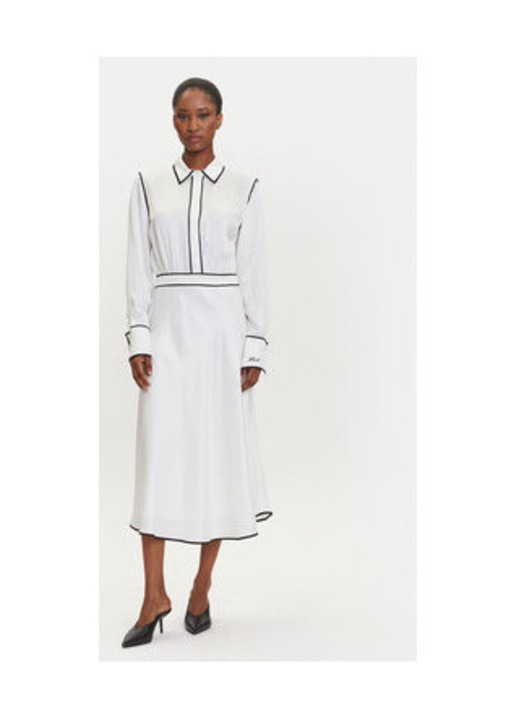 Rochie camasa Dama, Karl Lagerfeld, Alb, 100% viscoza, 42 EU