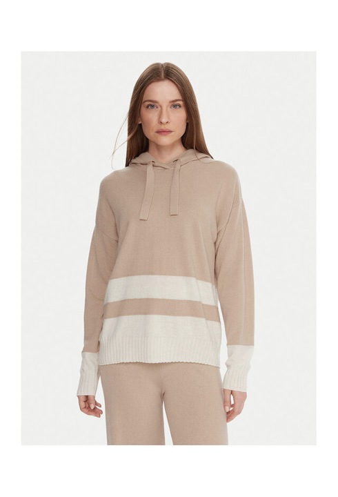 Pulover Dama, United Colors Of Benetton, Bej, 35% poliamida, 30% viscoza, 30% lana, 5% casmir, M