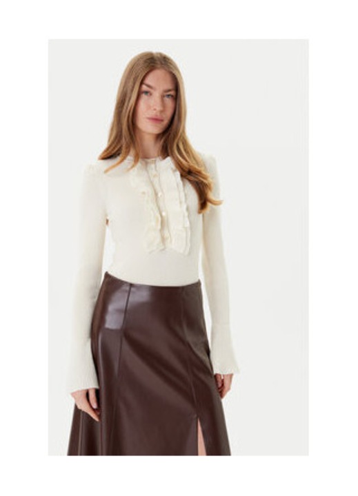 Pulover Dama, Luisa Spagnoli, Bej, 100% lana, M