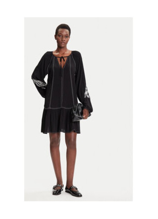 Rochie casual, Desigual, neagra, 100% viscoza, S INTL