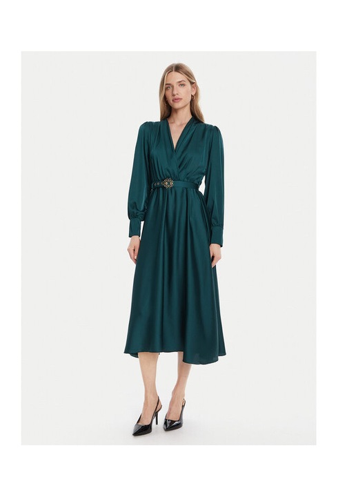 Rochie de cocktail, Rinascimento, verde, poliester, elastan, S INTL