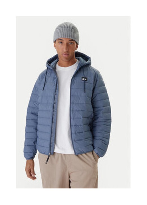 Geaca de tranzitie Barbati, Quiksilver, Albastru, 100% nailon reciclat, M INTL