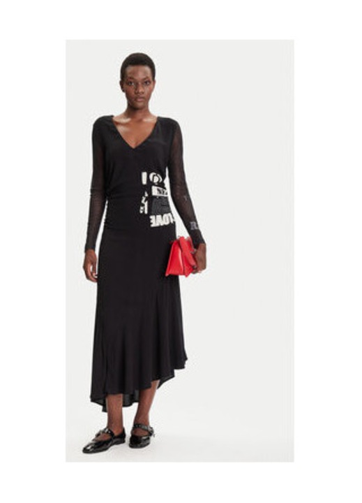 Rochie de zi Desigual Posinew 25WWVW26 pentru femei, Negru