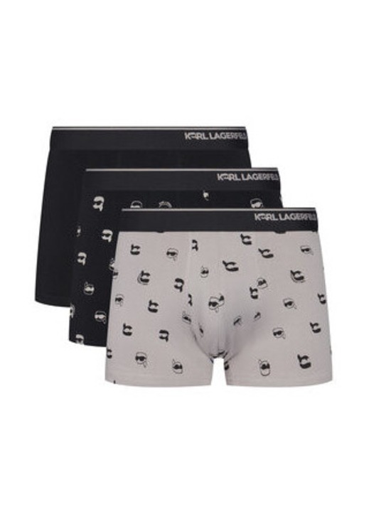 Set 3 perechi boxeri Barbati, Karl Lagerfeld, multicolor, bumbac organic/elastan