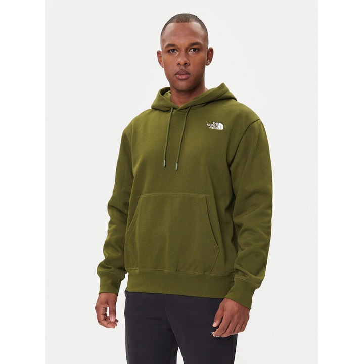 Hanorac sport barbati, The North Face, bumbac/poliester, kaki