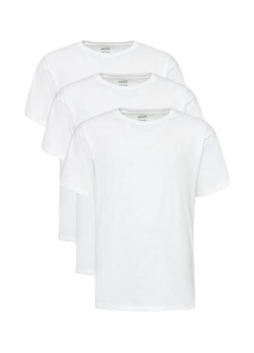 Set 3 tricouri barbati, Vans, alb, 100% bumbac, S INTL