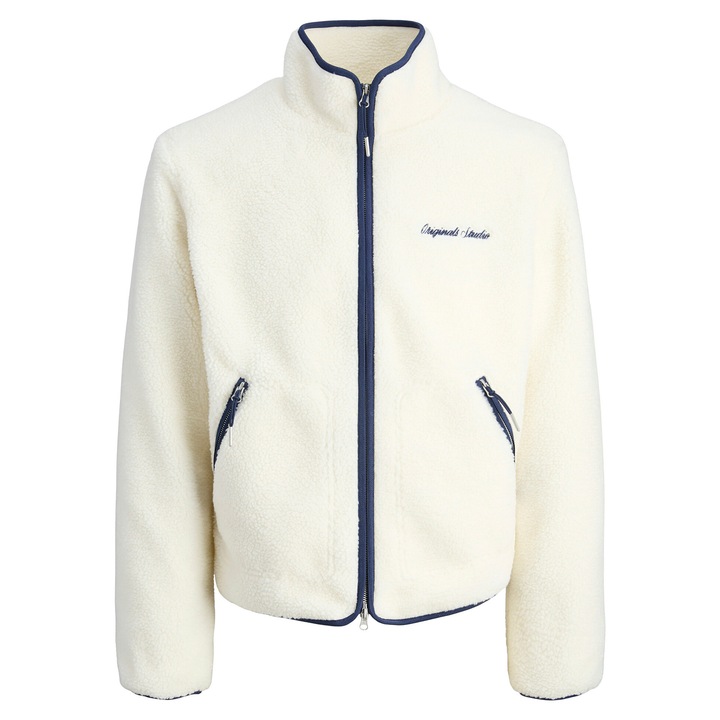 Jacheta sport barbati, Jack Jones, poliester, ecru/albastru, XL INTL