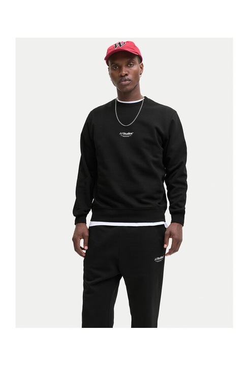 Hanorac barbati, Jack Jones, bumbac organic/poliester, negru