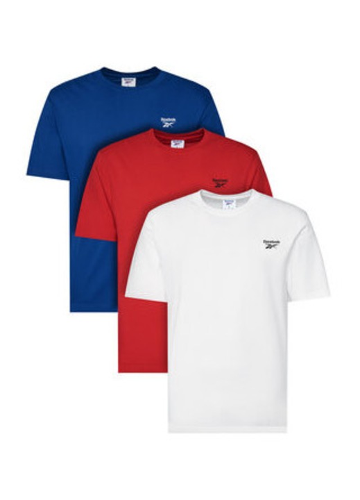 Set 3 tricouri barbati, Reebok, multicolor, 100% bumbac, XL INTL