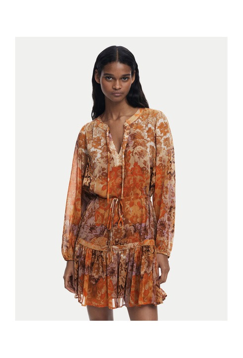 Rochie casual, Desigual, portocalie, femei