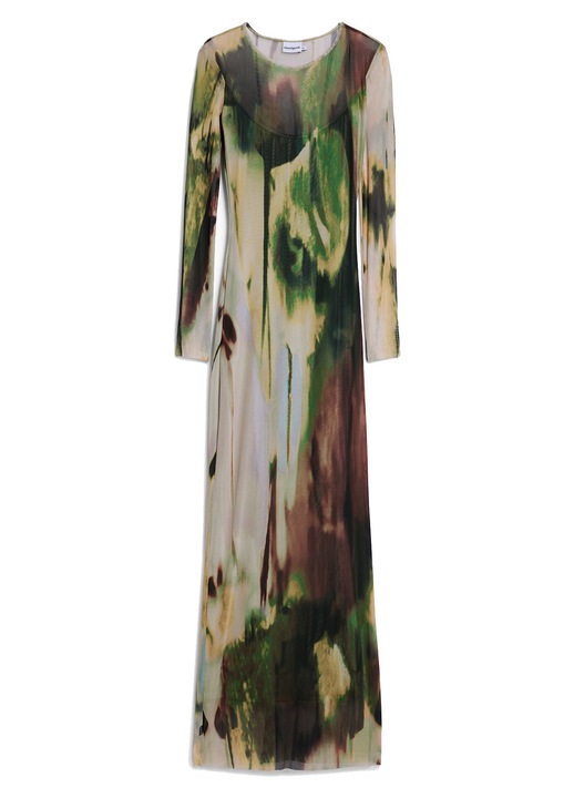 Rochie casual Dama, Desigual, verde, poliester 95%, elastan 5, Verde