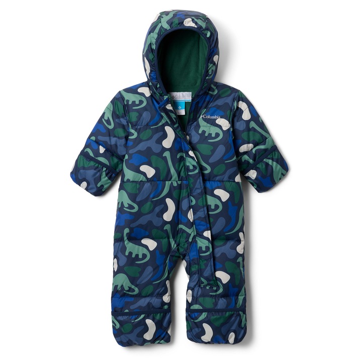 Salopeta pentru copii, Columbia, unisex, poliester, model cu dinozauri, multicolor, 86-92 CM