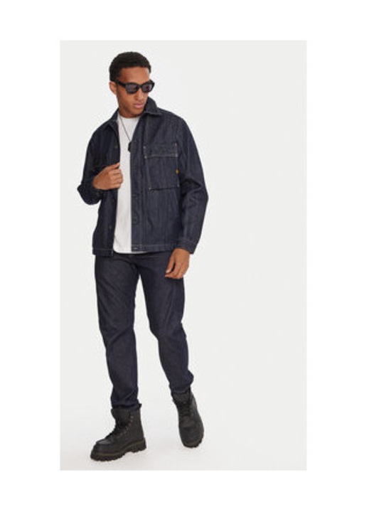 Camasa din denim Barbati, G Star Raw, Bleumarin, 100% bumbac, Bleumarin