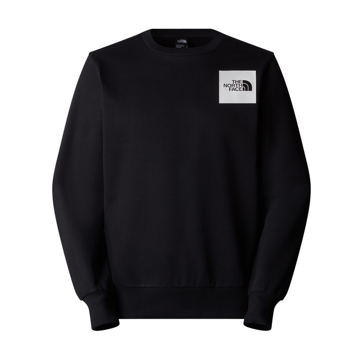 Hanorac sport barbati, The North Face, negru, bumbac/poliester, fara gluga