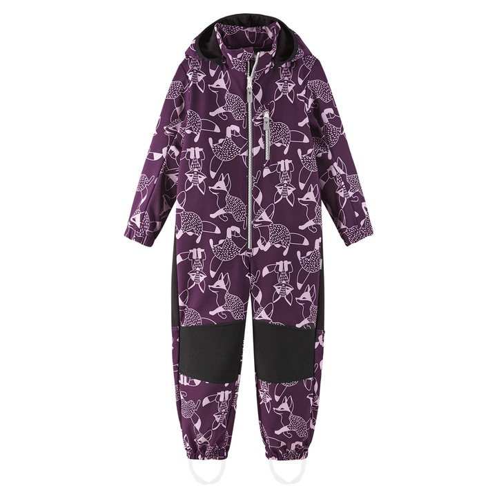 Salopeta de iarna pentru copii, Reima, unisex, violet, poliester/elastan