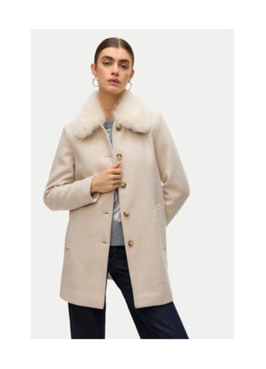Palton de tranzitie dama, Vero Moda, bej, poliester reciclat