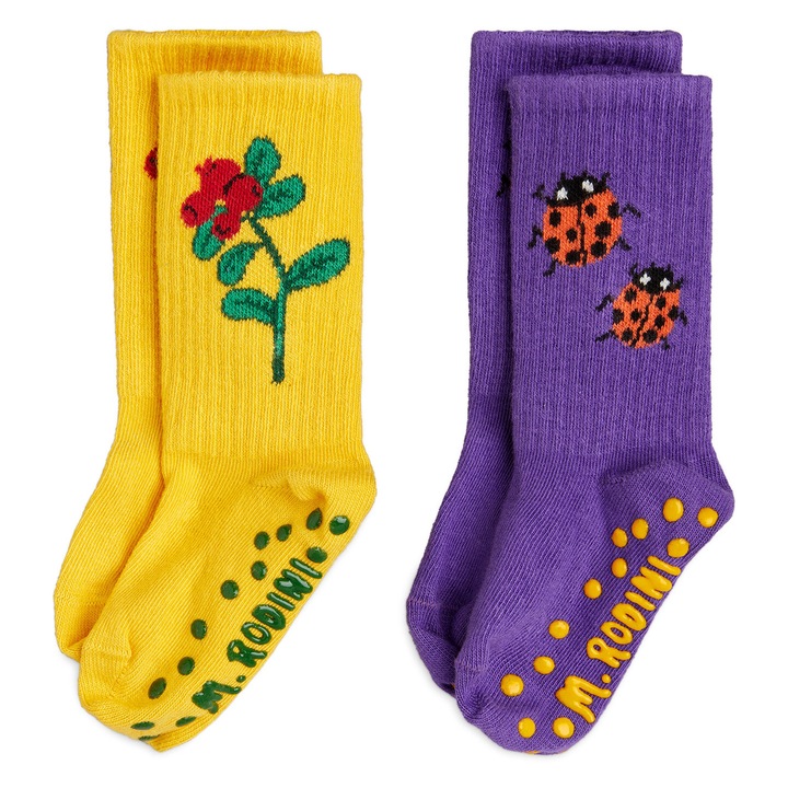 Set 2 perechi sosete inalte copii, Mini Rodini, colorate, 28-31 EU