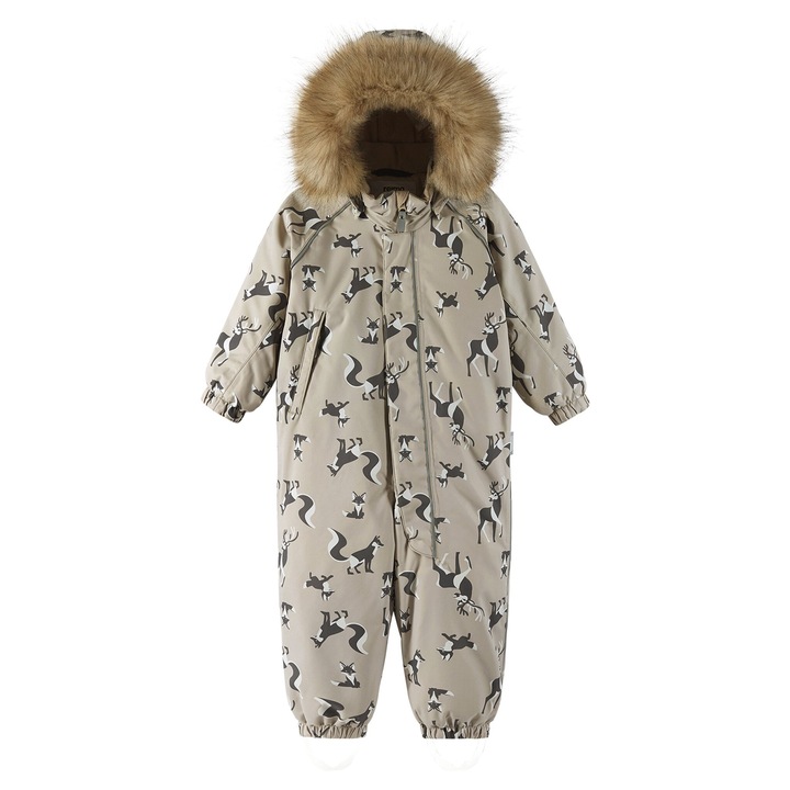 Salopeta pentru copii, Reima, unisex, poliester, bej, 92 CM