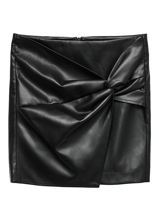 Fusta Vero Moda din imitatie de piele, Negru