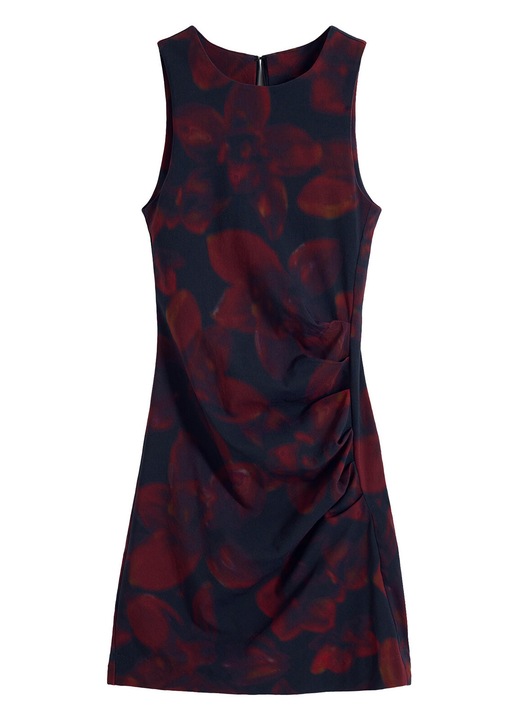 Rochie de cocktail dama Desigual, burgundy, fabrica usoara