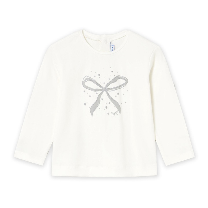 Bluza copii, Mayoral, Ecru, 95% bumbac, 5% elastan, 86 CM