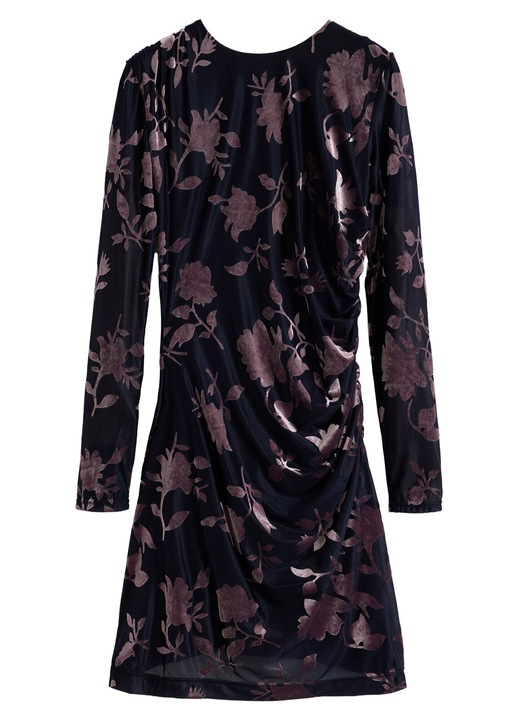 Rochie cocktail Dama, Desigual, Negru, 59% poliamida, 27% poliester, 17% elastan, S INTL