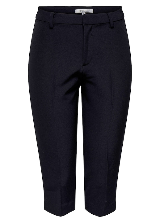 Pantaloni dama, Only, capri, negru, 90% poliester reciclat, 10% elastan, 38 EU