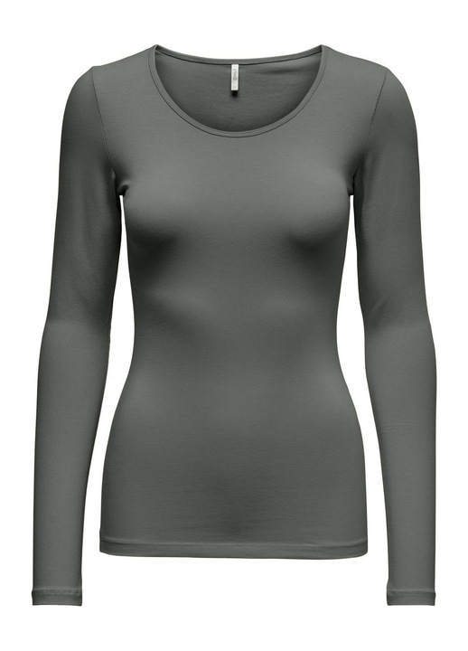 Bluza dama, Only, bumbac organic/elastan, Gri