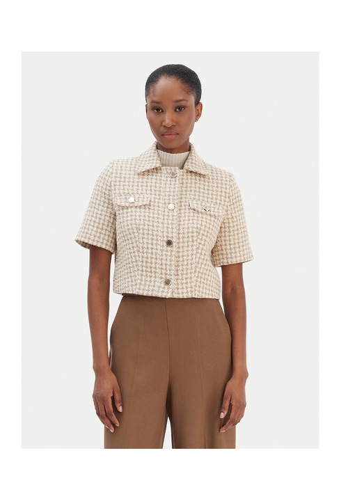 Jacheta de vara dama, Morgan, bumbac/poliester/viscoza/acril, bej, 38 EU