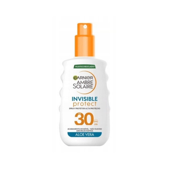 Слънцезащитен спрей Garnier Ambre Solaire SPF 30, невидим, водоустойчив, 200 мл