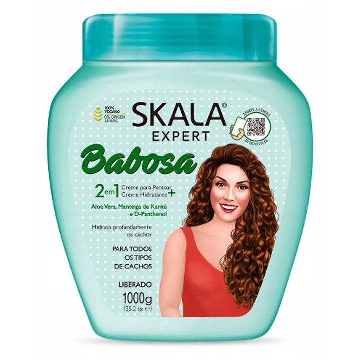 Masca si crema pentru par cret Skala Expert Babosa, hidratare profunda, formula vegana, 200ml