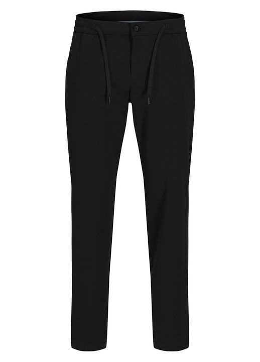 Pantaloni din stofa Barbati, Jack Jones, Negru, 72% bumbac, 23% poliester reciclat, 5% elastan, M