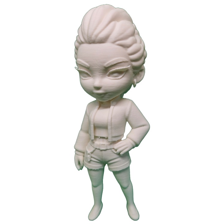 Rumi figura – K-Pop Démonvadászok, 13 cm, biológiailag lebomló PLA, festéshez és gyűjtéshez