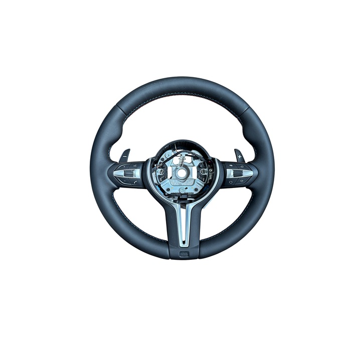 Volan sport piele compatibil BMW Seria 5 NFL E60/ E61, Seria 6 NFL E63/ E64 pana la 09/2005