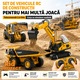 Buldozer Cu Telecomanda Pentru Copii KidProtect® DozerMaster X, 4 x 4, Din Aluminiu si Plastic, 1:20, Acumulator 1200 mAh, Telecomanda 9 Canale, Brat Actionat Electric, Cupa Metalica, Cu Sunete si Lumini, Faruri, Galben
