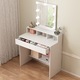 Sminkasztal, modern loft LED tükörrel stílusú, 80x40x145 cm MUVU