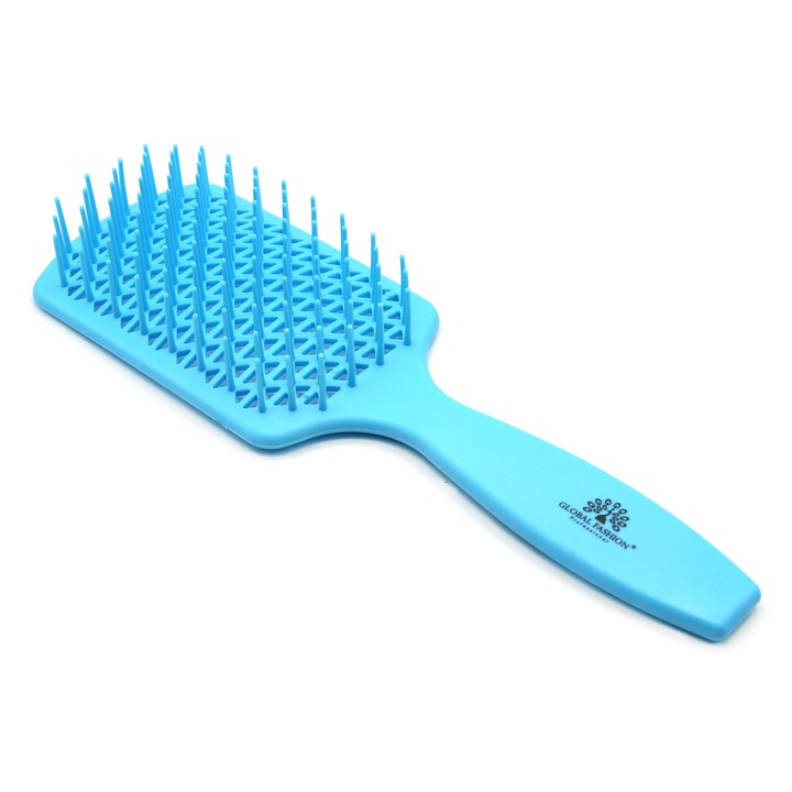 Perie de păr Global Fashion, 1540, albastră, dimensiune medie