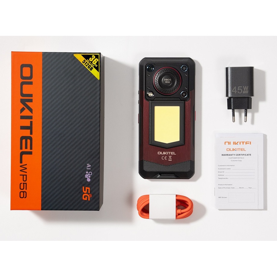 Telefon mobil Oukitel WP56, 5G, 6.8", 512GB/12GB, 16000mAh, Negru