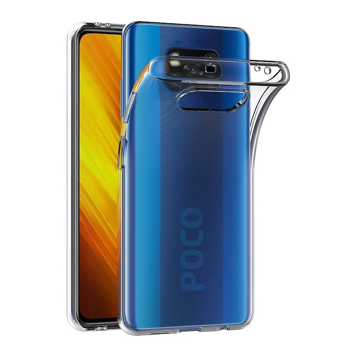 Xiaomi Poco X3 / X3 NFC / X3 Pro kompatibilis szilikon hátlaptok, kamera védelemmel, átlátszó, 2mm, Clear