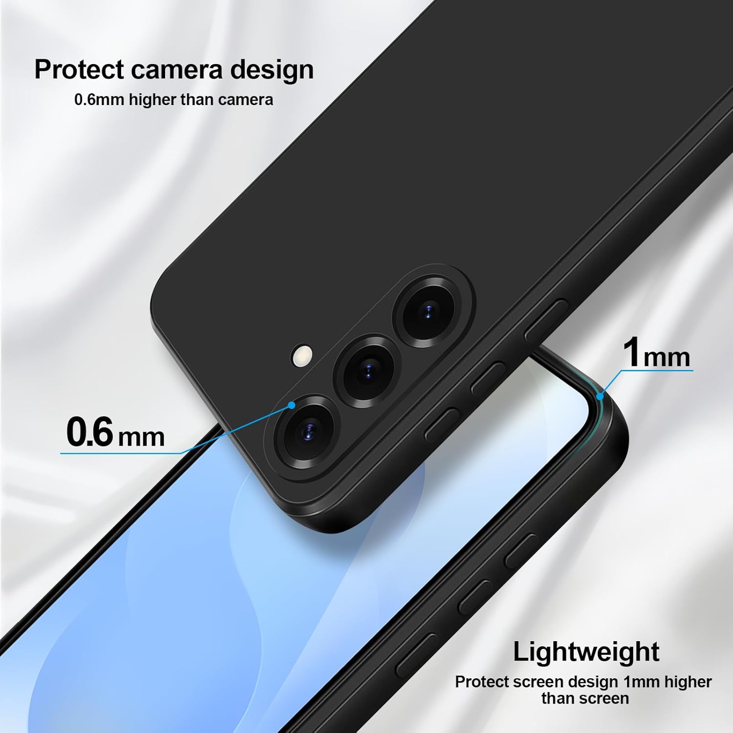 Husa compatibila cu Samsung Galaxy S25 silicon, protectie camera, subtire, negru