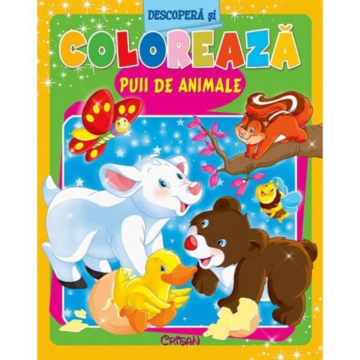 Descopera si coloreaza puii de animale