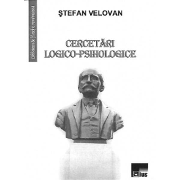 Cercetari logico - psihologice - Stefan Velovan